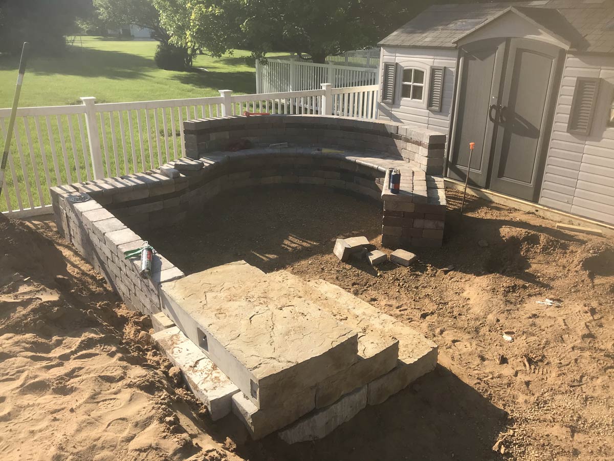 backyard renovation with pool