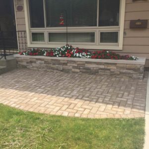 pavers and curved patio