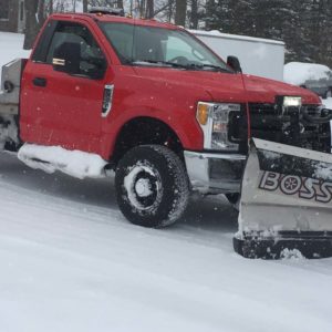 truck snow plowing